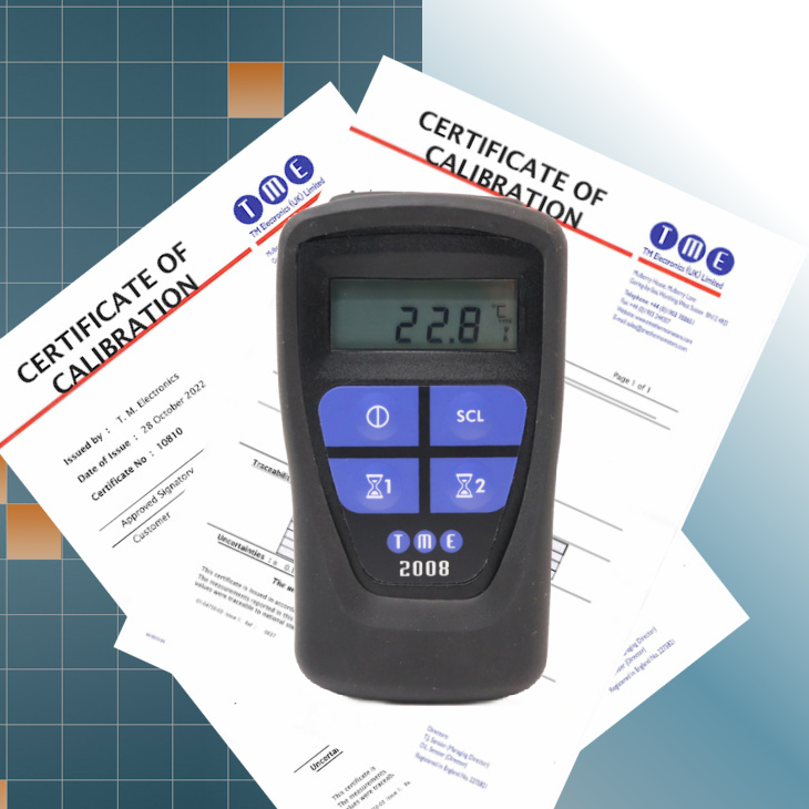 Calibration Certificate for a TME Handheld Thermometer